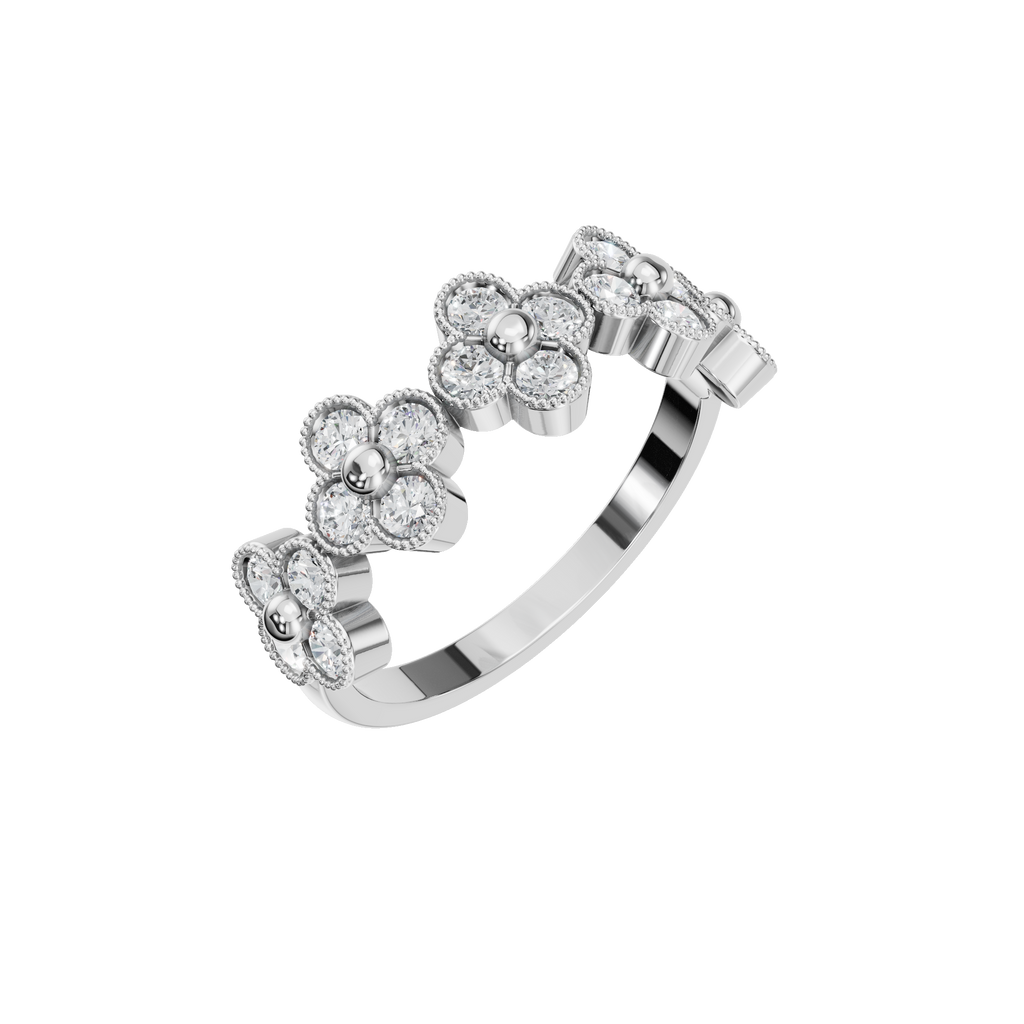 ROUND CLOVER WEDDING RING