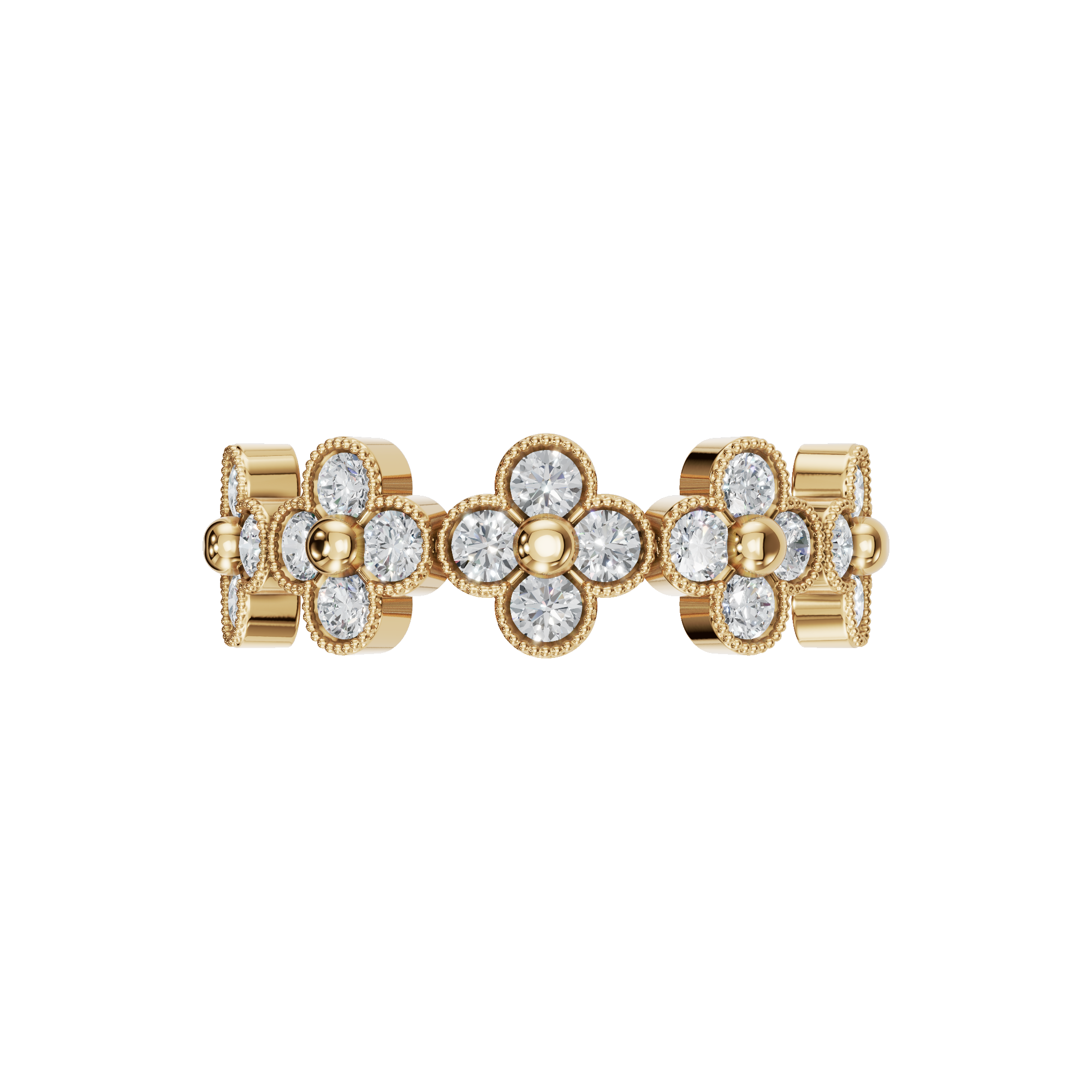 ROUND CLOVER WEDDING RING