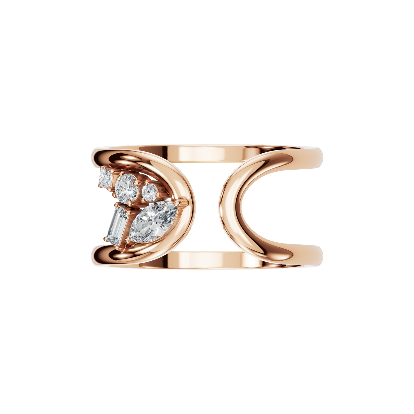 MULTI-SHAPE OPEN WEDDING BAND - M&D Signature Jewels