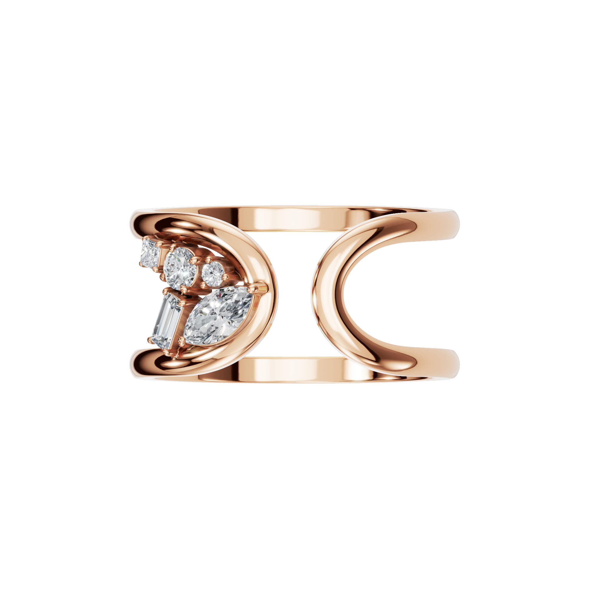 MULTI-SHAPE OPEN WEDDING BAND