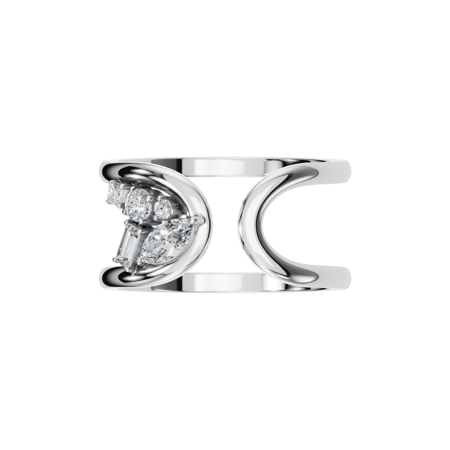 MULTI-SHAPE OPEN WEDDING BAND - M&D Signature Jewels