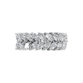 MARQUISE TWO ROW HALF ETERNITY WEDDING RING