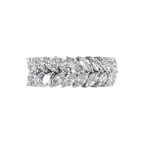 MARQUISE TWO ROW HALF ETERNITY WEDDING RING