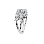 MARQUISE TWO ROW HALF ETERNITY WEDDING RING