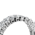 MARQUISE TWO ROW HALF ETERNITY WEDDING RING