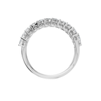 MARQUISE TWO ROW HALF ETERNITY WEDDING RING