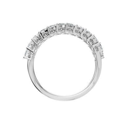 MARQUISE TWO ROW HALF ETERNITY WEDDING RING - M&D Signature Jewels