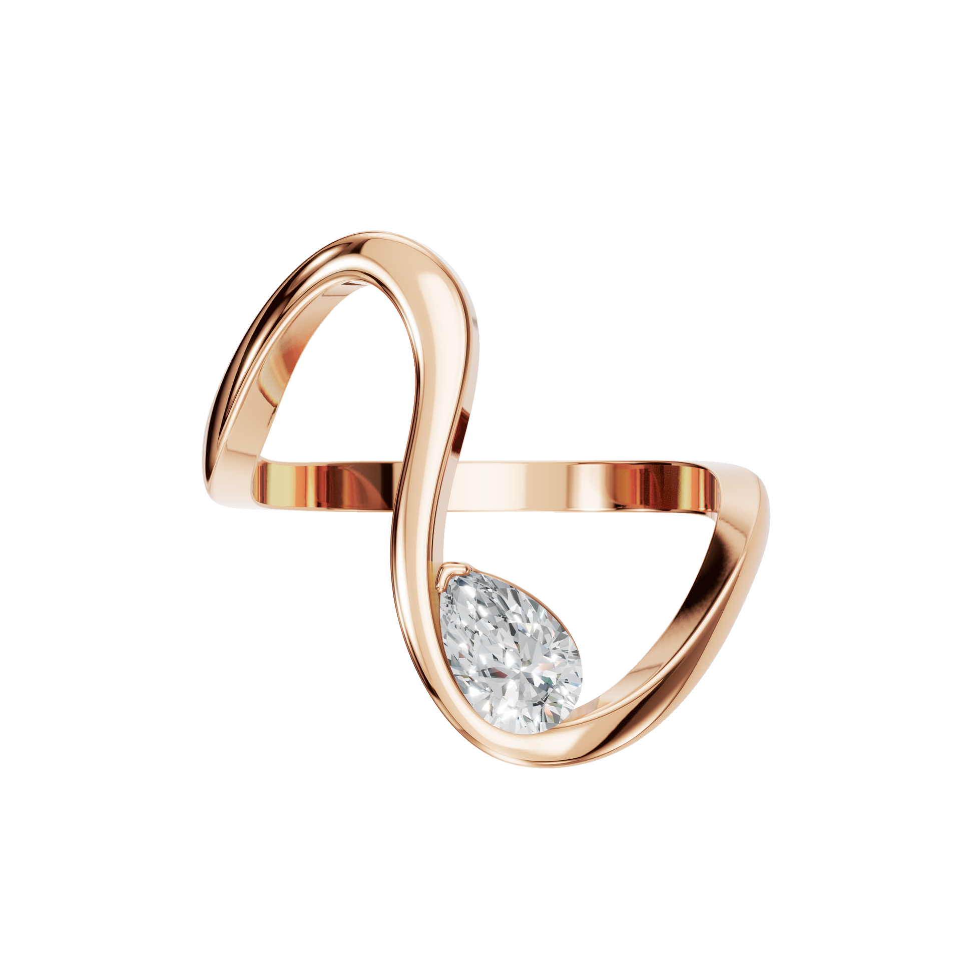 PEAR VINTAGE SOLITAIRE RING - M&D Signature Jewels