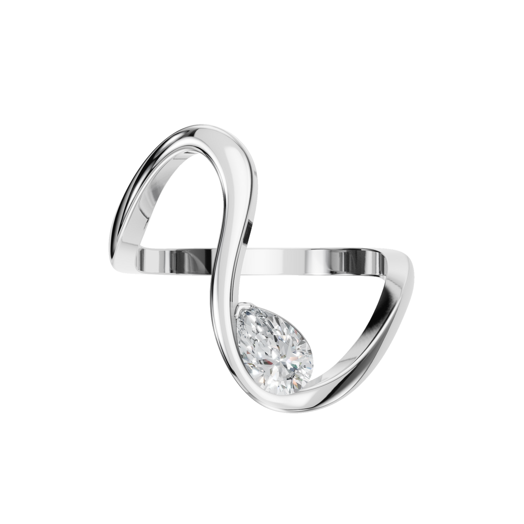 PEAR INFINITY SOLITAIRE RING