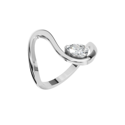 PEAR VINTAGE SOLITAIRE RING - M&D Signature Jewels