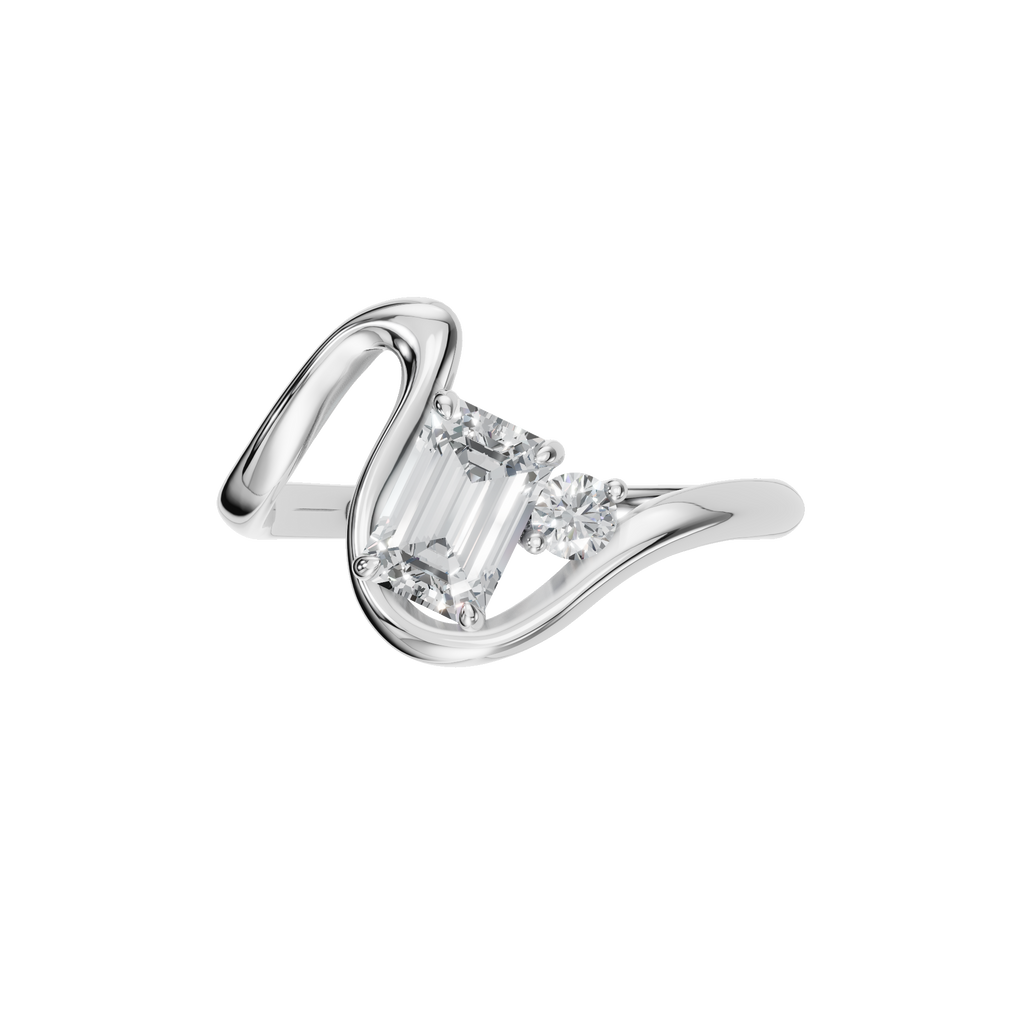 EMERALD ROUND SOLITAIRE RING