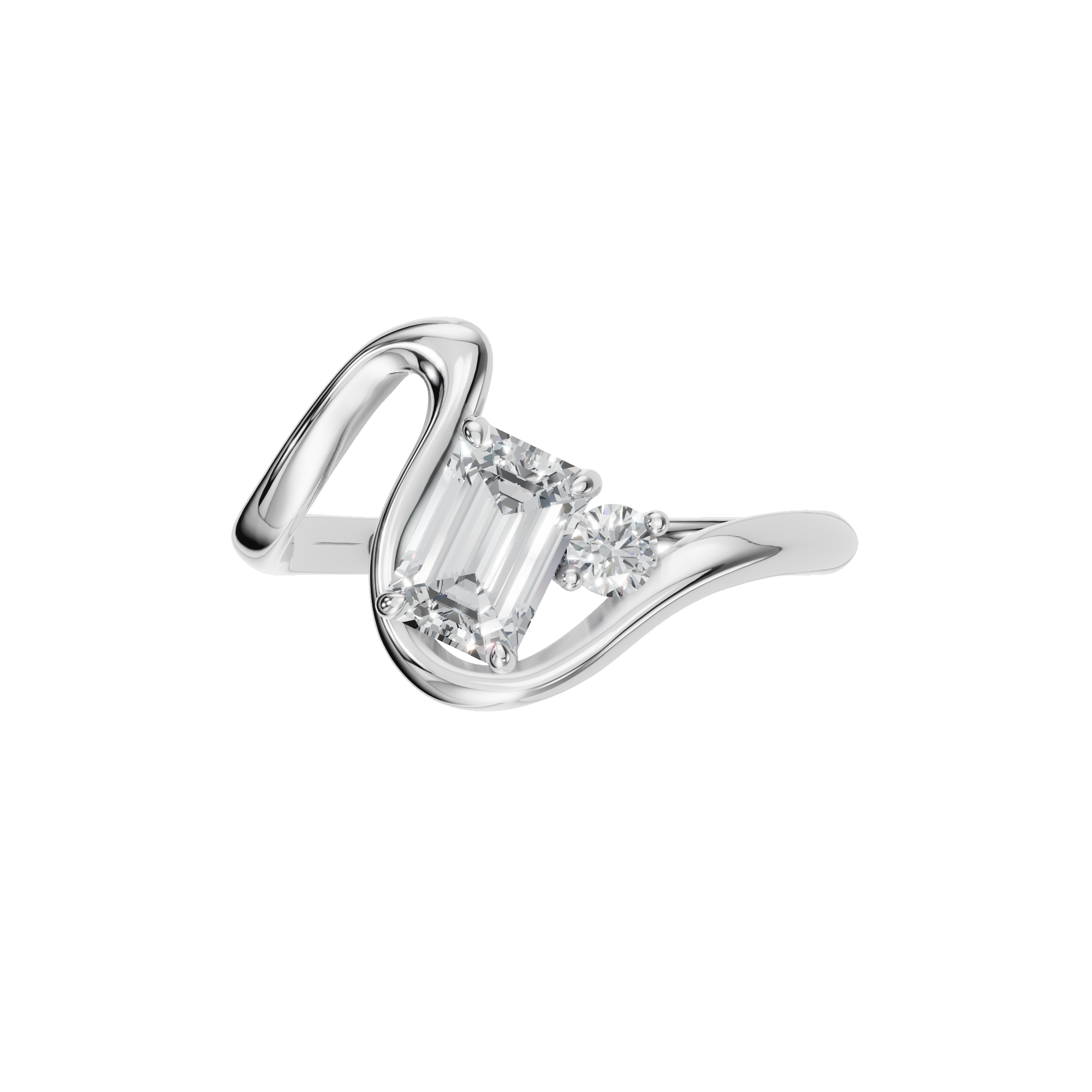 EMERALD ROUND SOLITAIRE RING