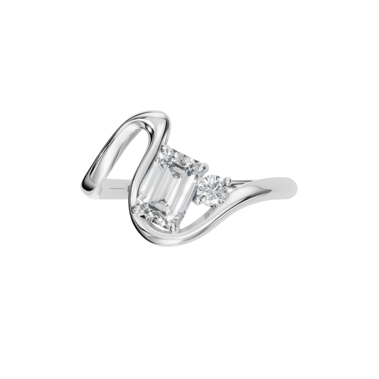 EMERALD ROUND SOLITAIRE RING
