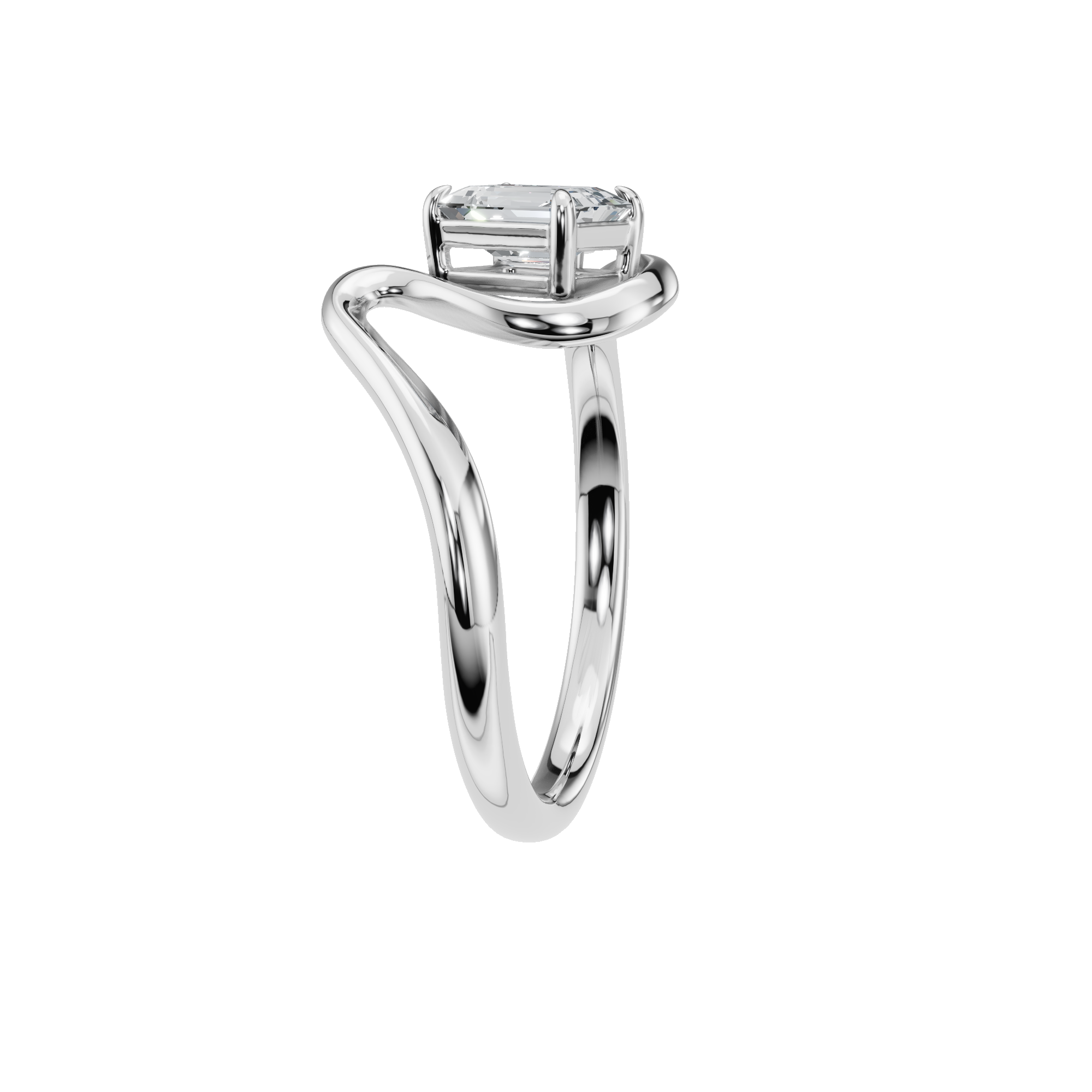 EMERALD ROUND SOLITAIRE RING