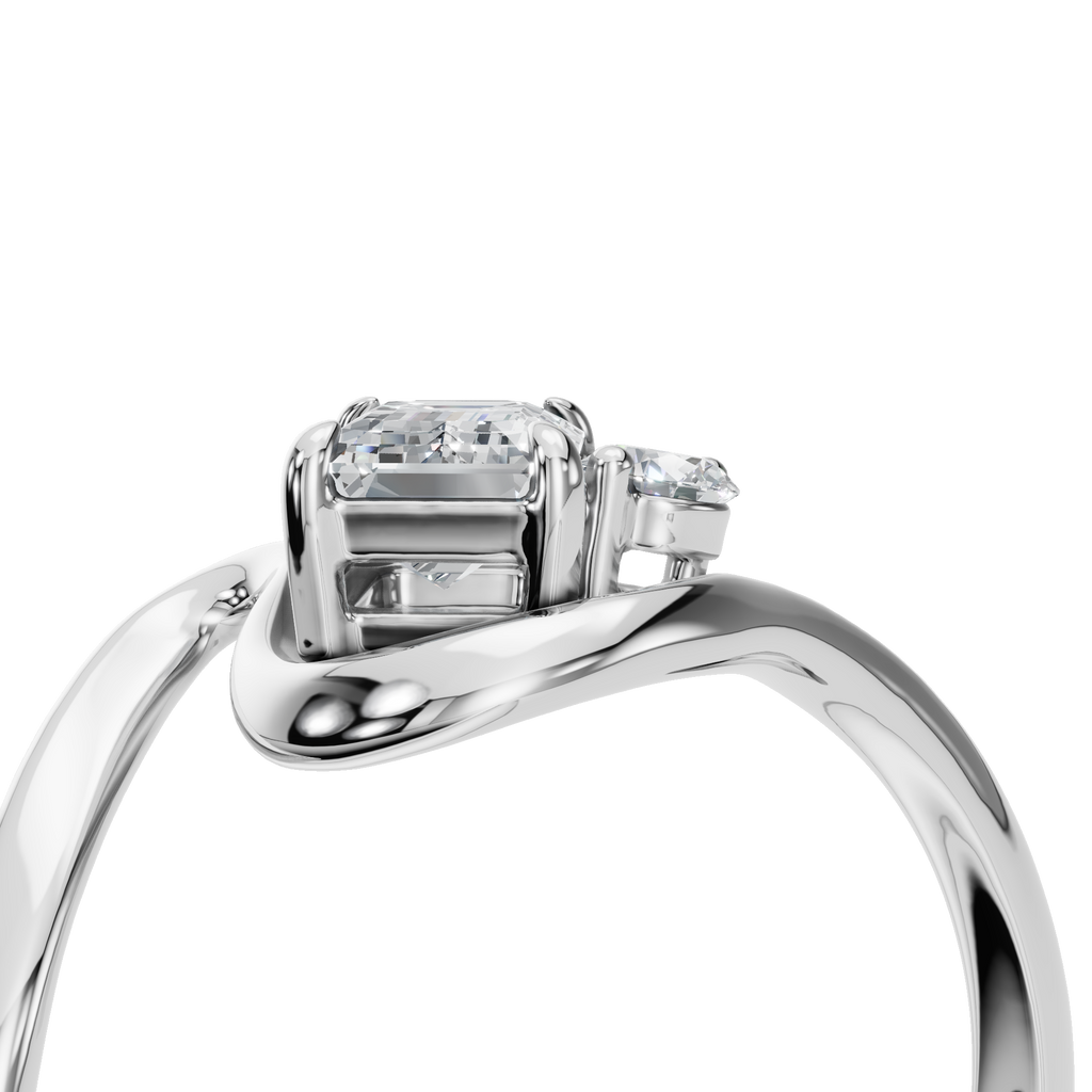 EMERALD ROUND SOLITAIRE RING