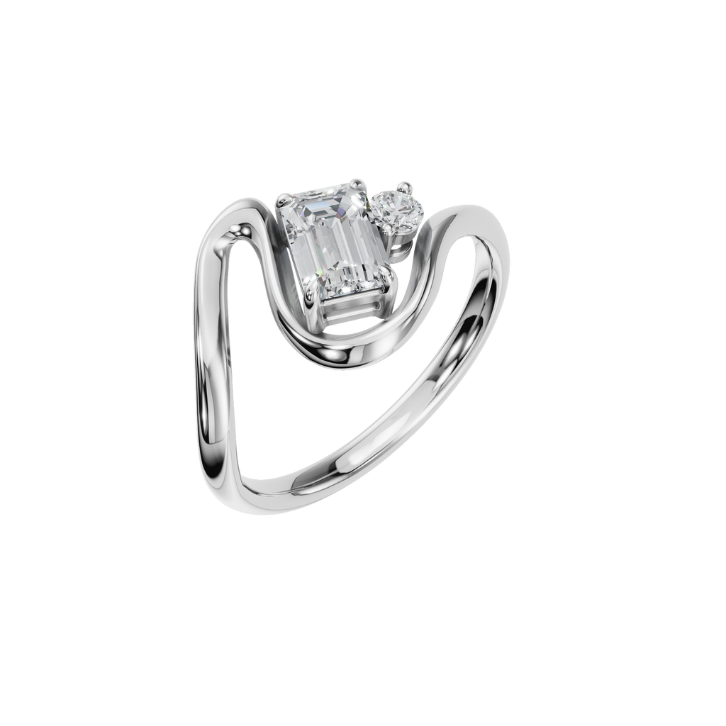 EMERALD ROUND SOLITAIRE RING