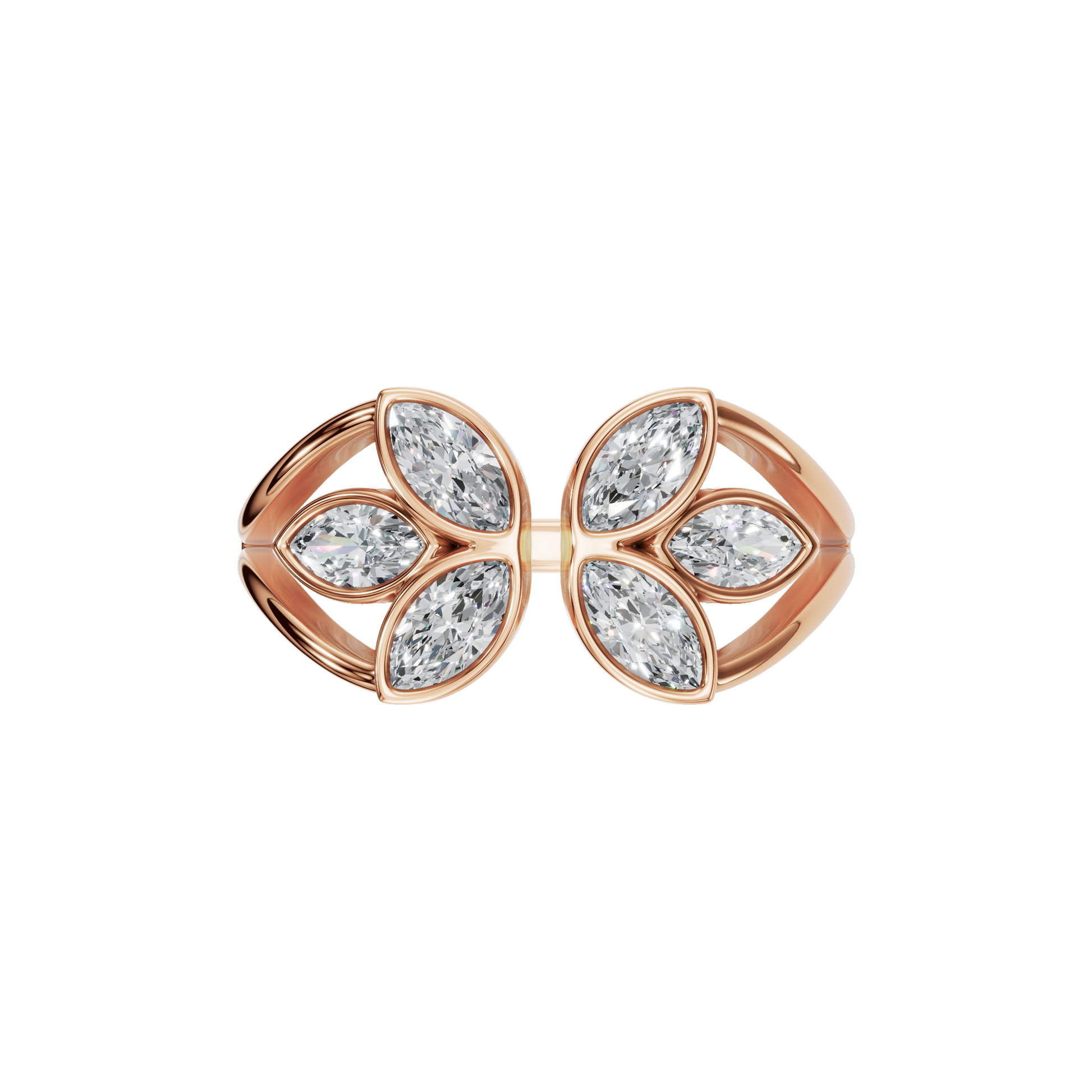 FLOWER OPEN WEDDING RING - M&D Signature Jewels