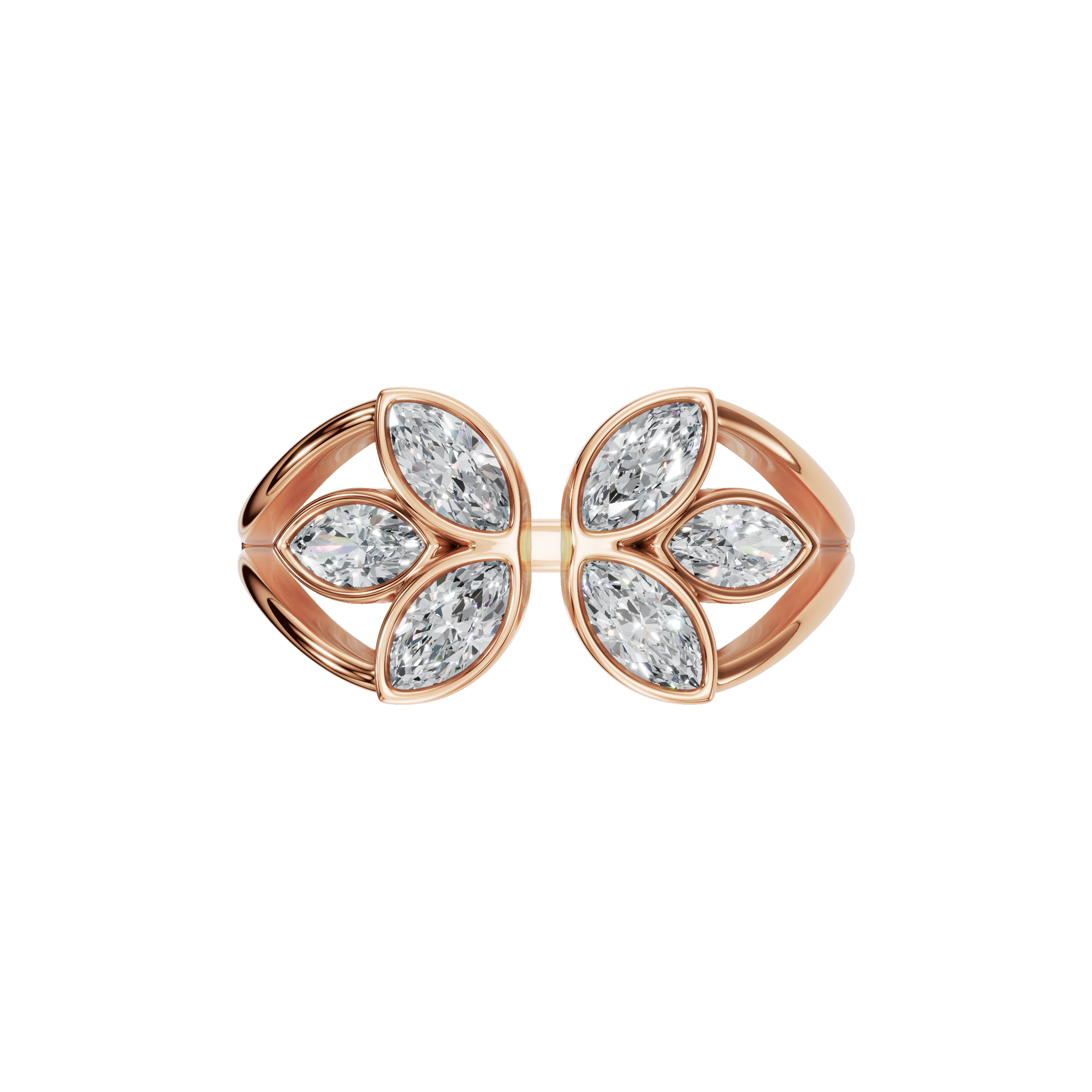 FLOWER OPEN WEDDING RING