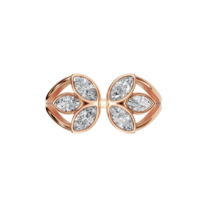 FLOWER OPEN WEDDING RING - M&D Signature Jewels