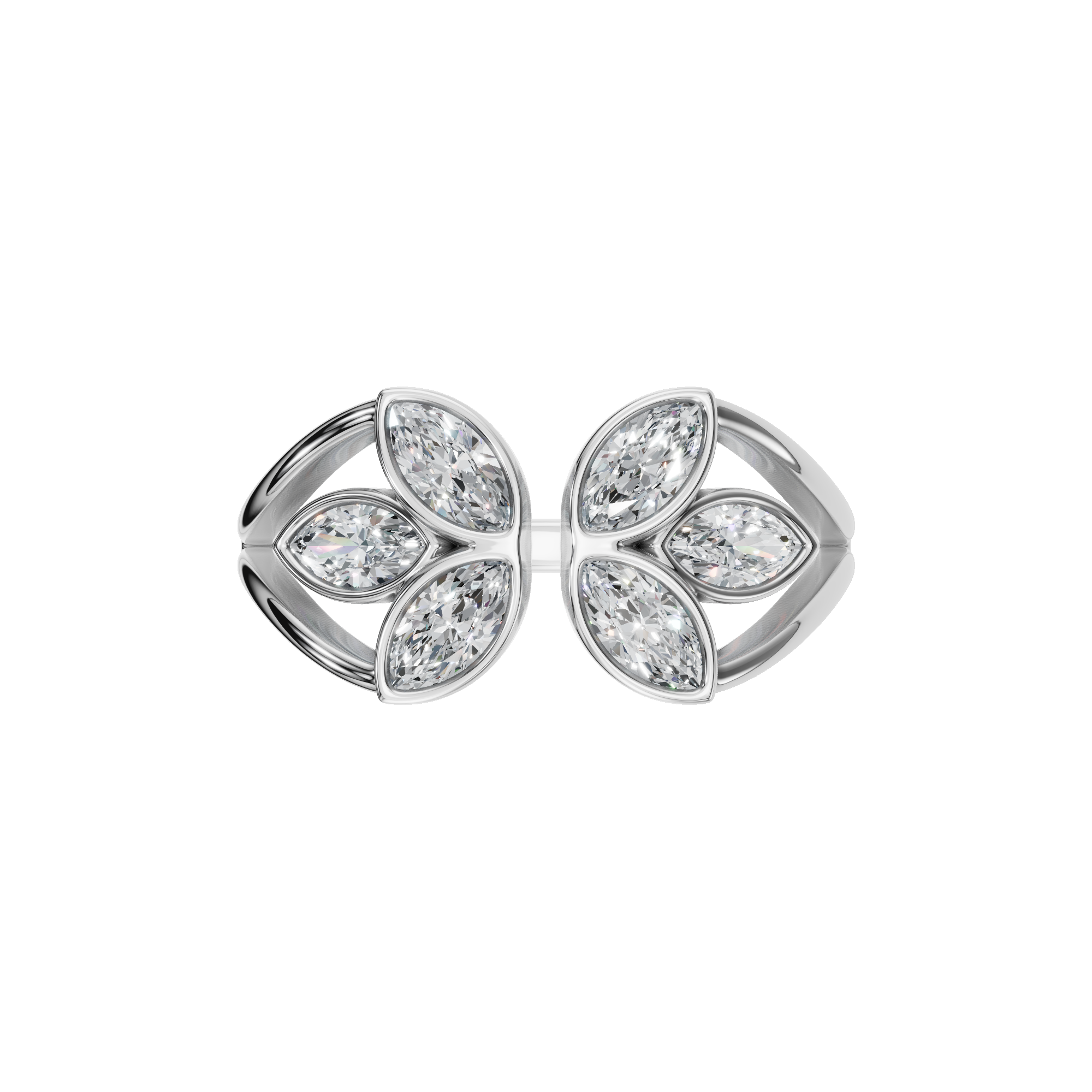 FLOWER OPEN WEDDING RING