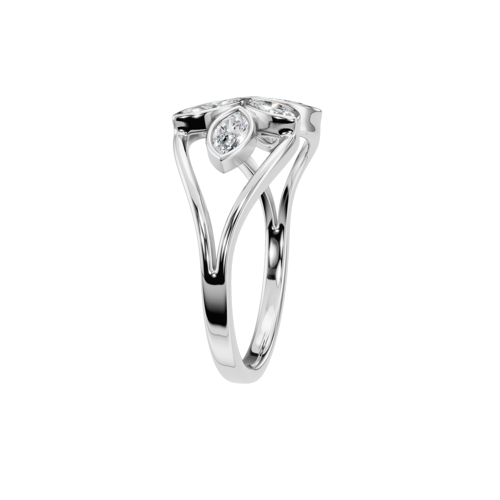 FLOWER OPEN WEDDING RING