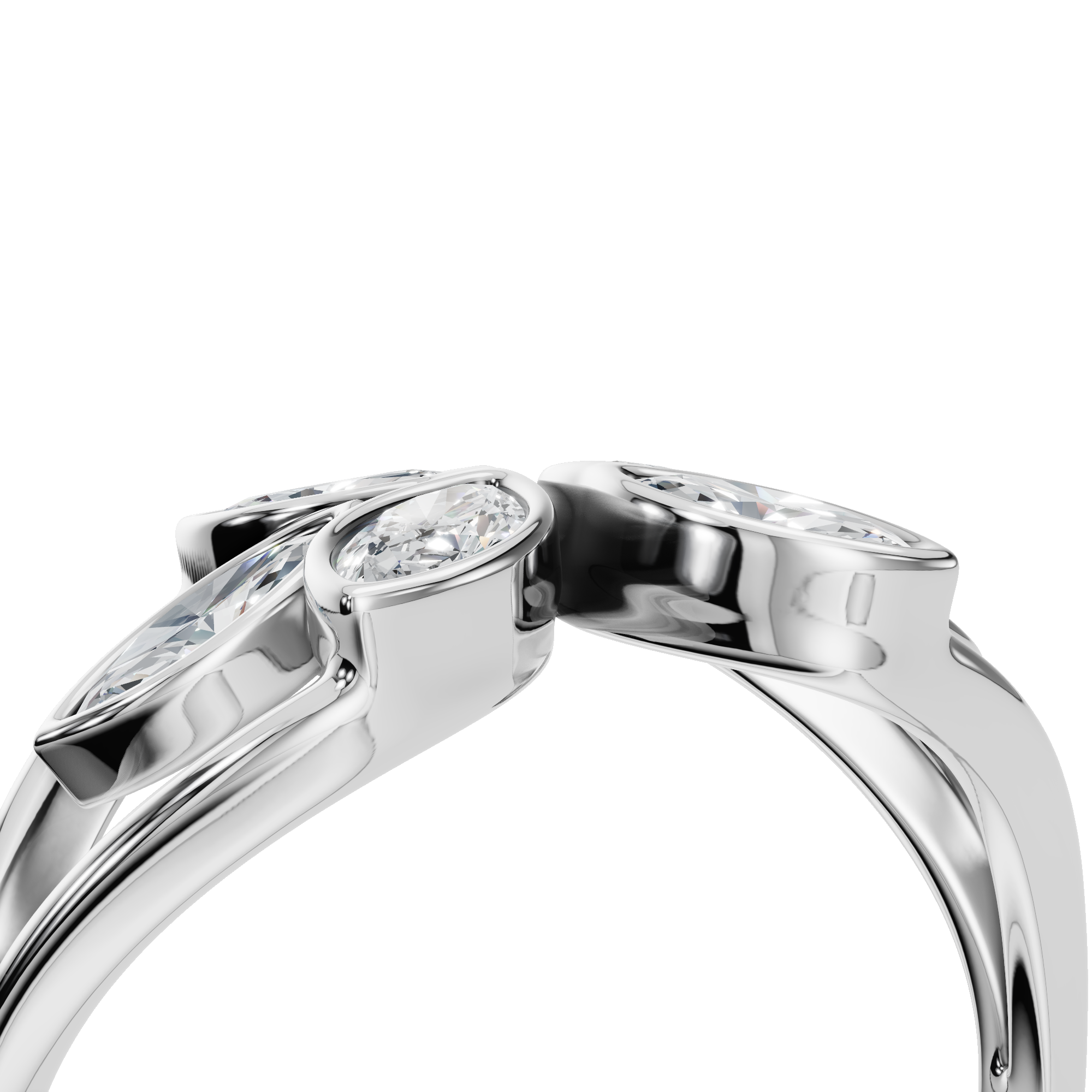 FLOWER OPEN WEDDING RING