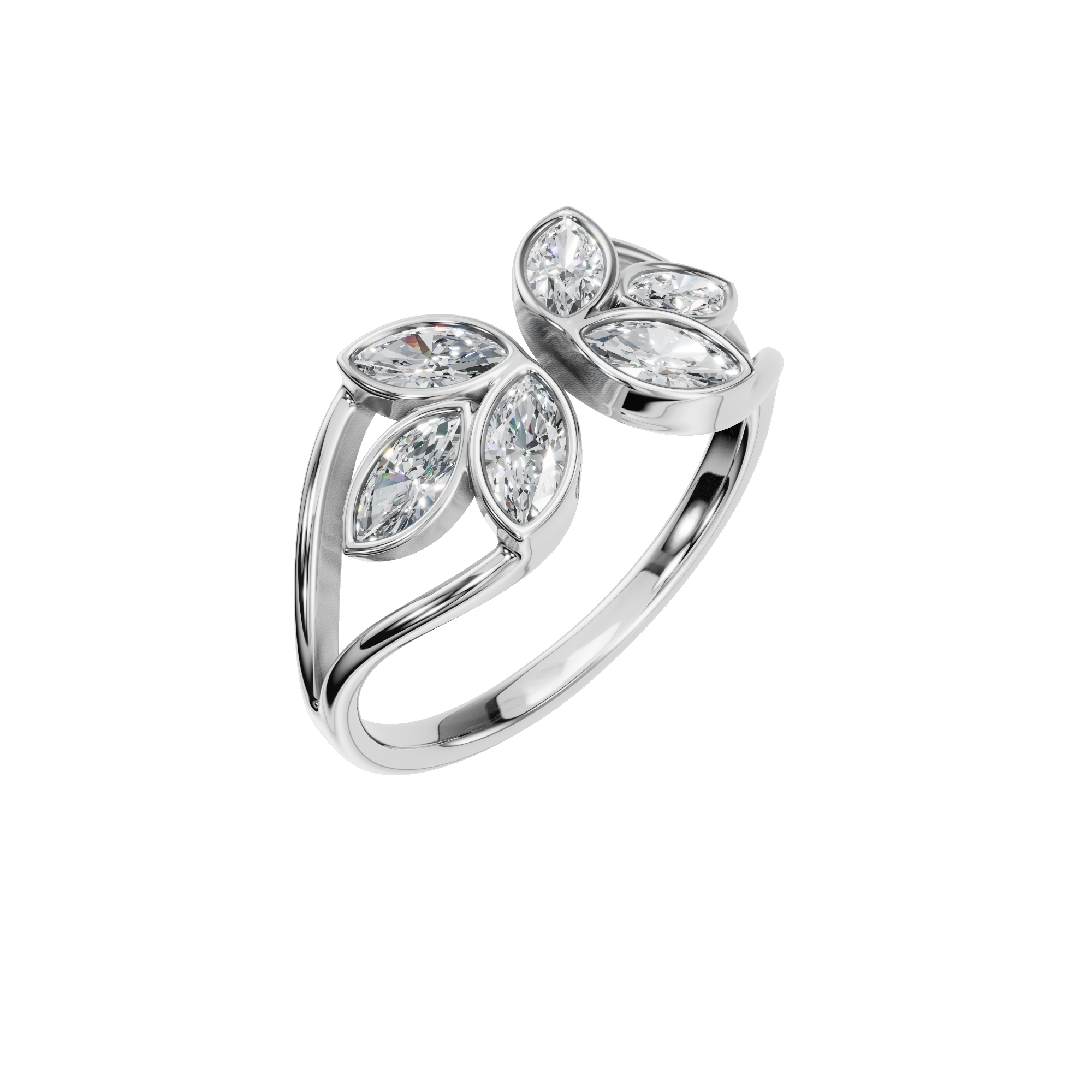 FLOWER OPEN WEDDING RING