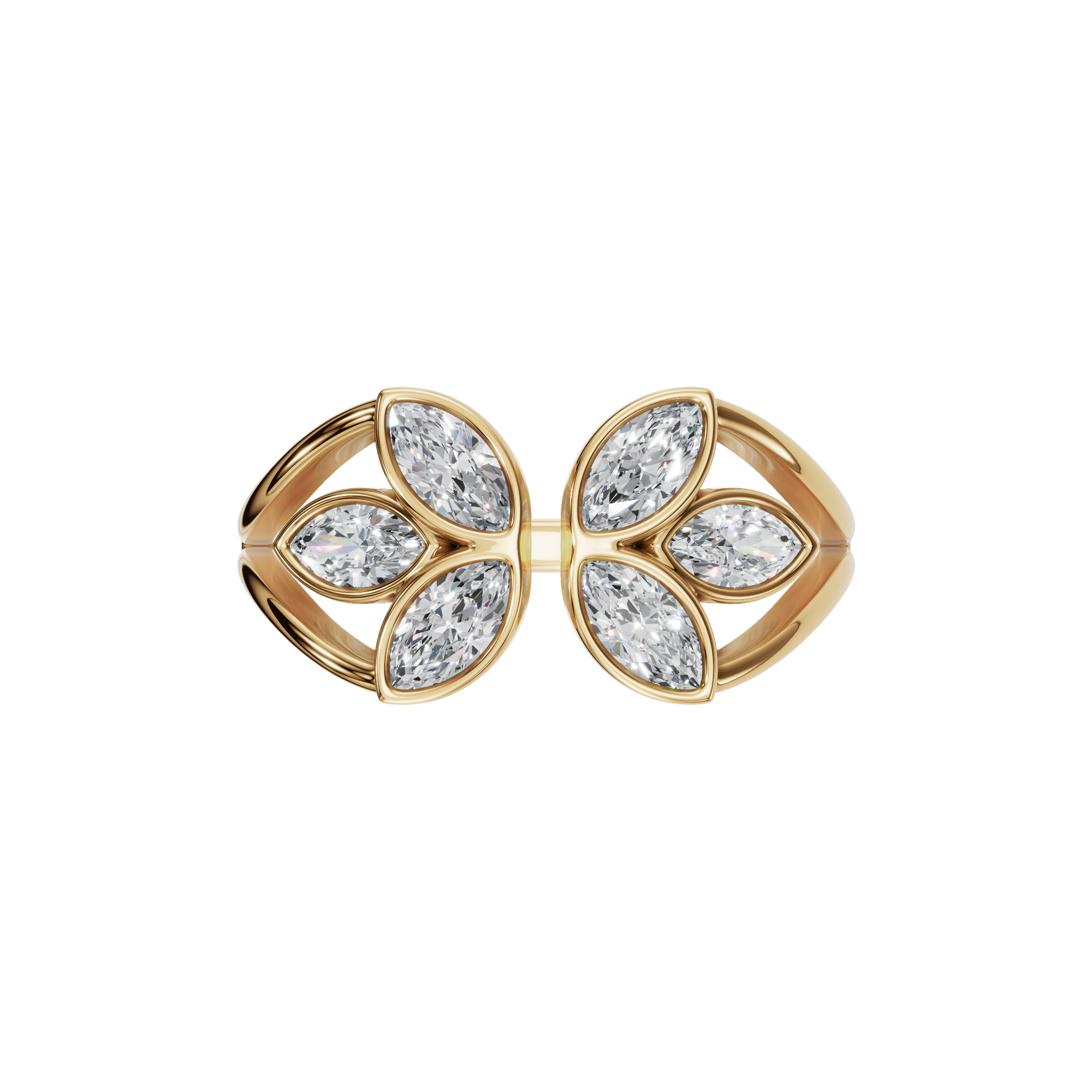 FLOWER OPEN WEDDING RING