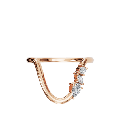 PEAR MARQUISE ROUND CURVE WEDDING BAND - M&D Signature Jewels