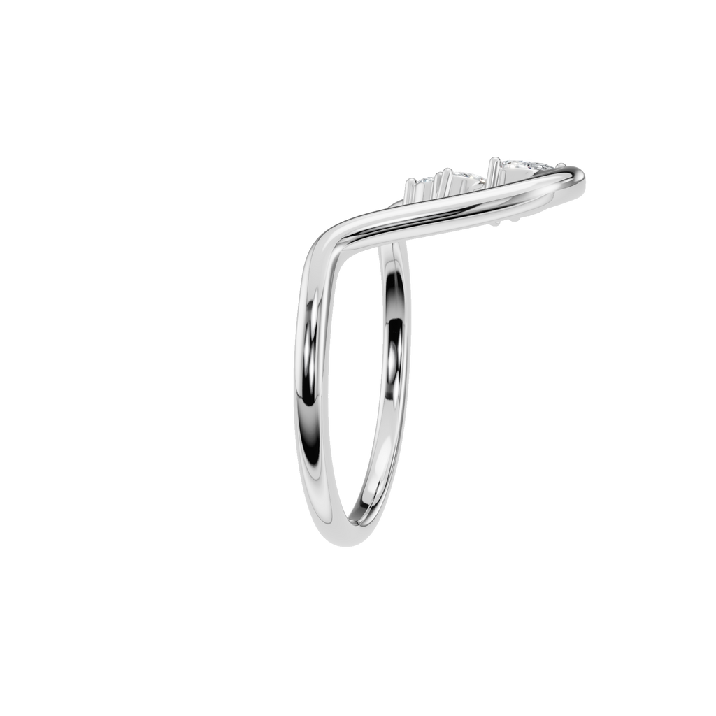 PEAR MARQUISE ROUND CURVE WEDDING BAND
