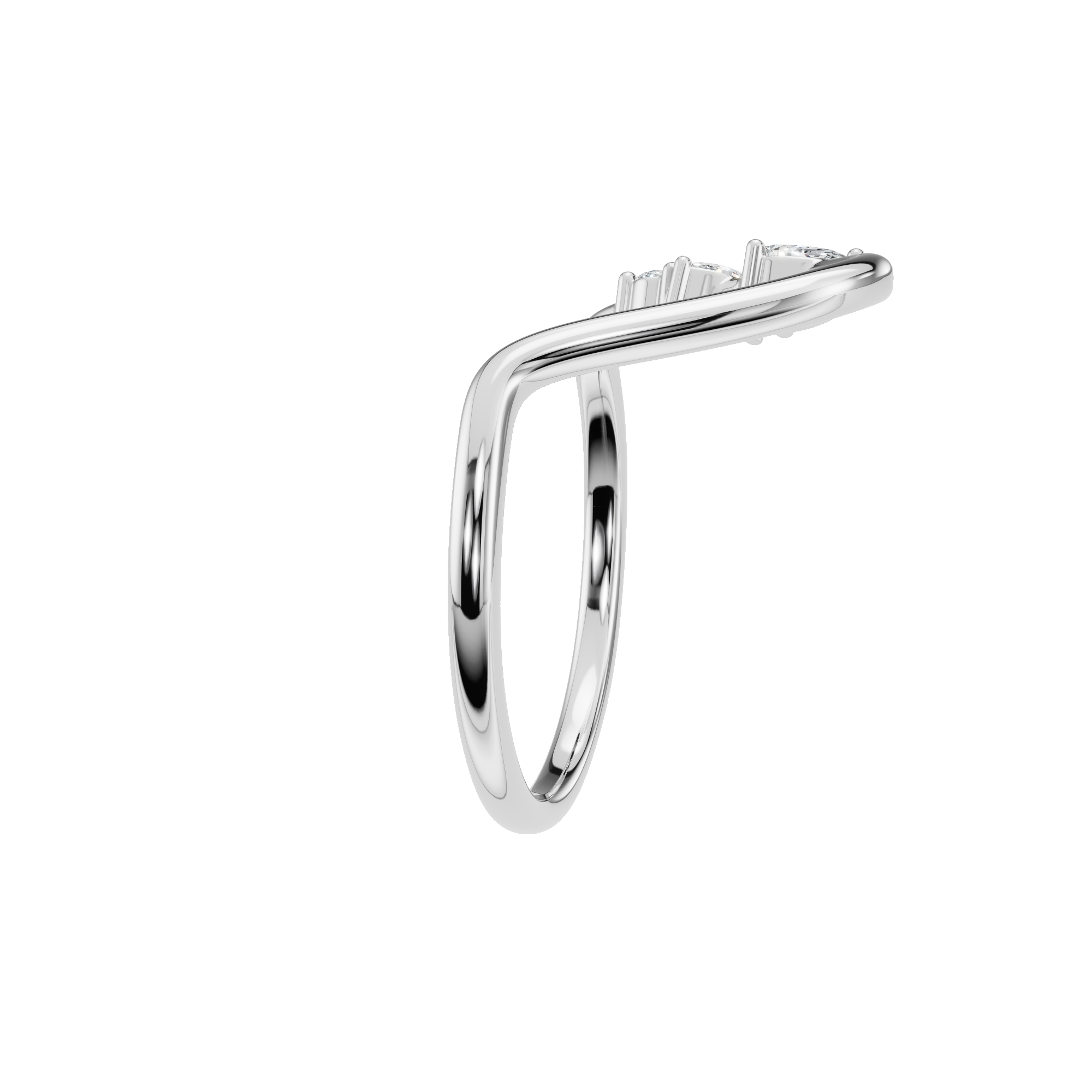 PEAR MARQUISE ROUND CURVE WEDDING BAND