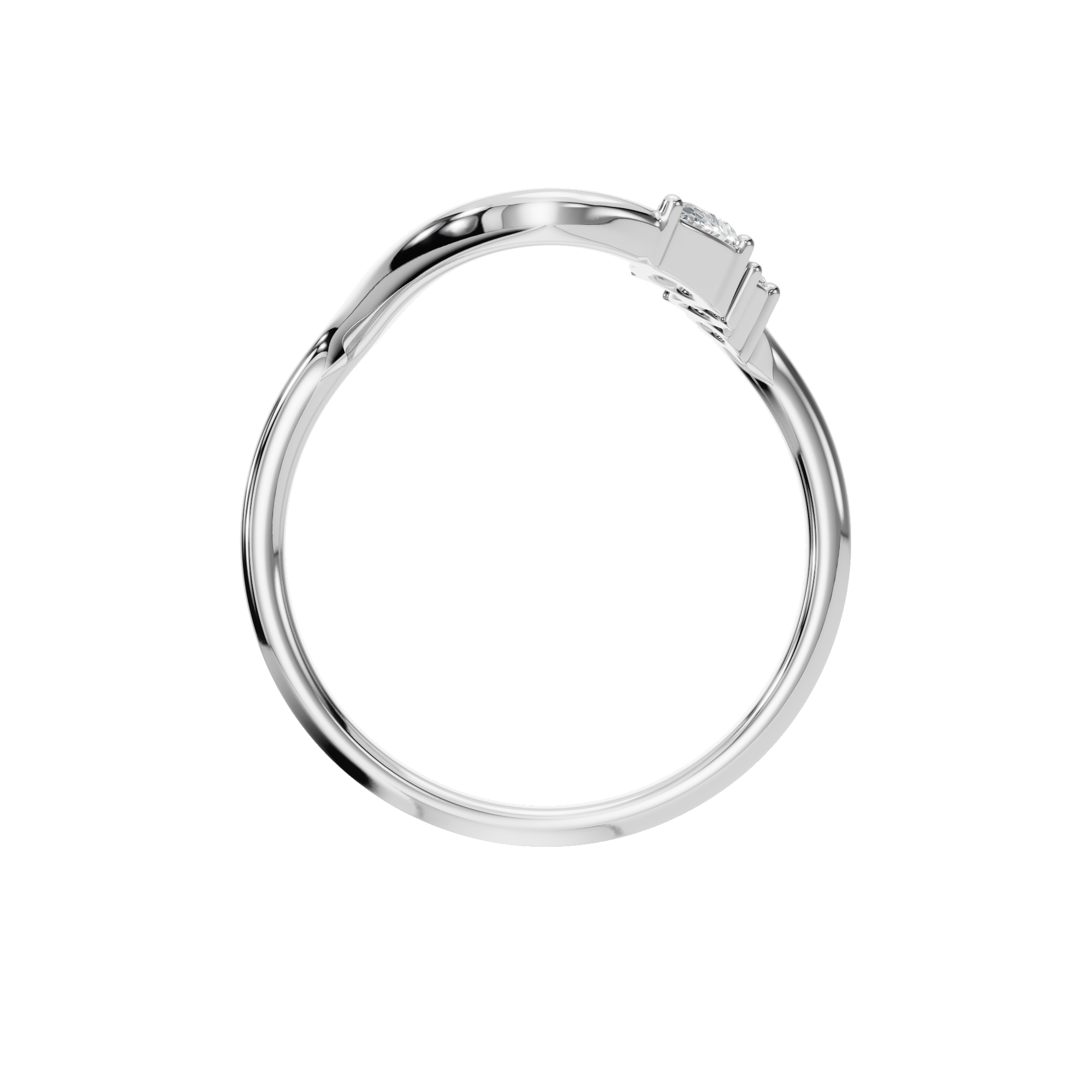 PEAR MARQUISE ROUND CURVE WEDDING BAND