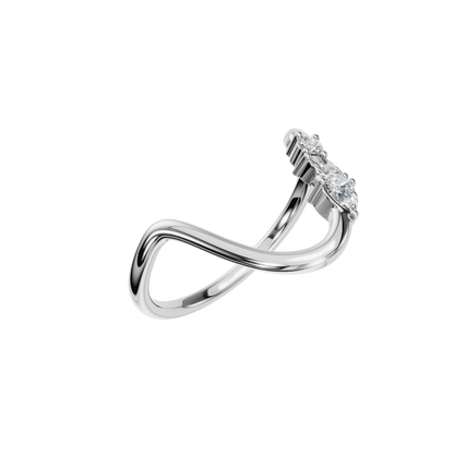 PEAR MARQUISE ROUND CURVE WEDDING BAND - M&D Signature Jewels