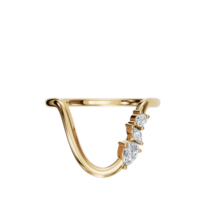 PEAR MARQUISE ROUND CURVE WEDDING BAND - M&D Signature Jewels