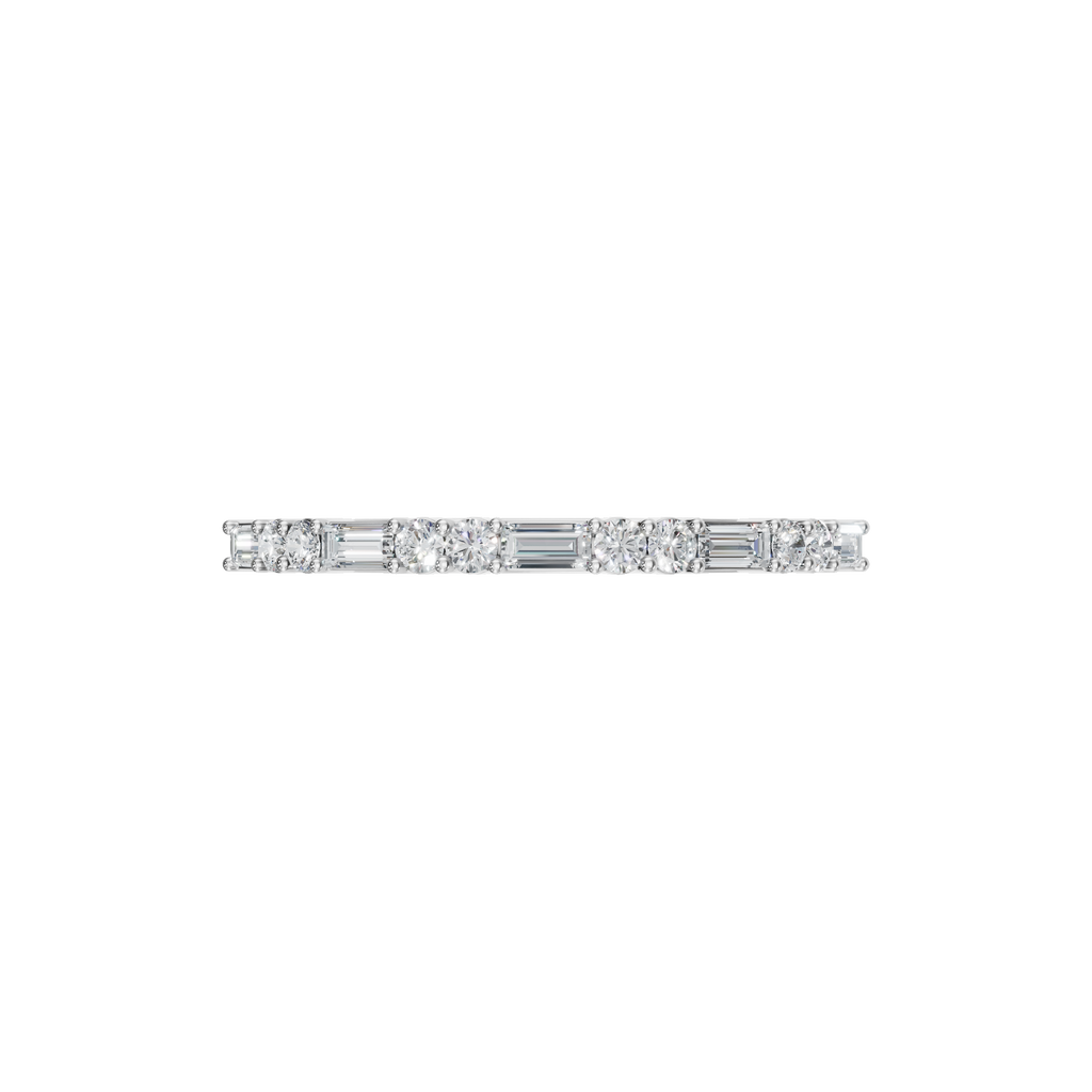 BAGUETTE ROUND WEDDING BAND