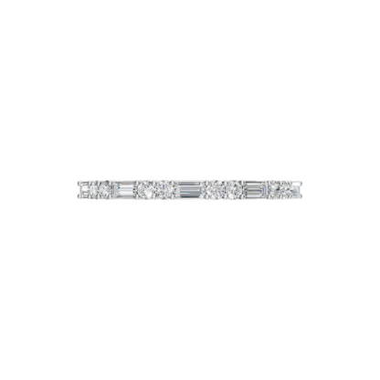 BAGUETTE ROUND WEDDING BAND - M&D Signature Jewels