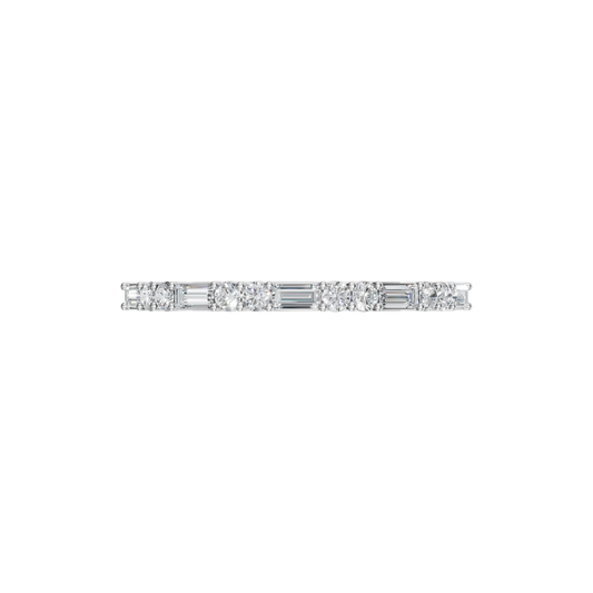 BAGUETTE ROUND WEDDING BAND