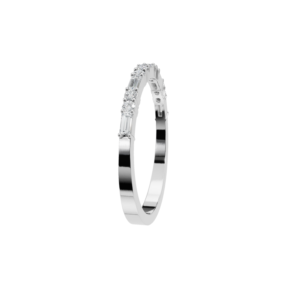 BAGUETTE ROUND WEDDING BAND