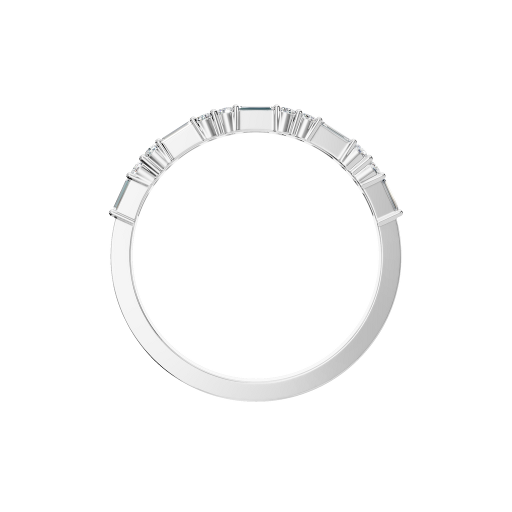 BAGUETTE ROUND WEDDING BAND