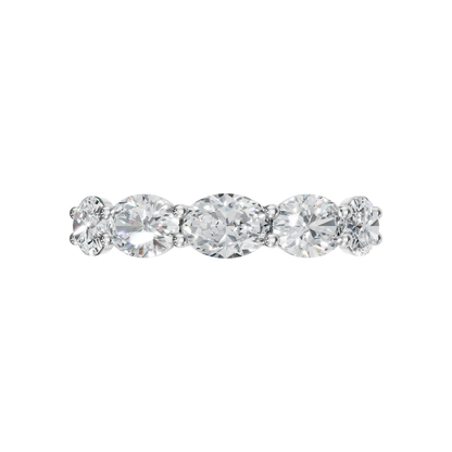 OVAL E-W HALF ETERNITY WEDDING BAND - M&D Signature Jewels