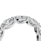 OVAL E-W HALF ETERNITY WEDDING BAND