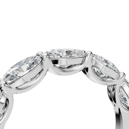 OVAL E-W HALF ETERNITY WEDDING BAND - M&D Signature Jewels