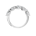 OVAL E-W HALF ETERNITY WEDDING BAND