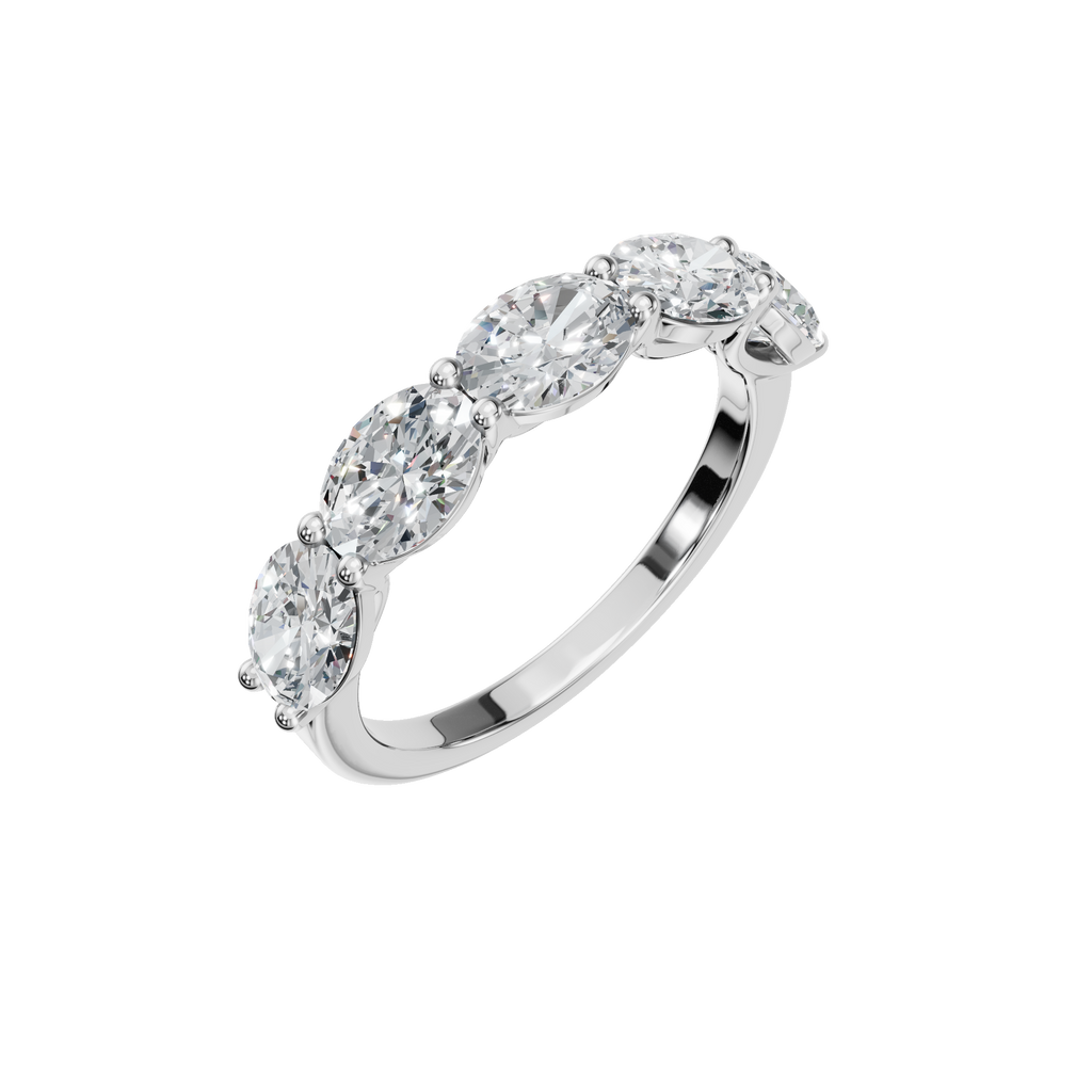 OVAL E-W HALF ETERNITY WEDDING BAND