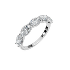 OVAL E-W HALF ETERNITY WEDDING BAND