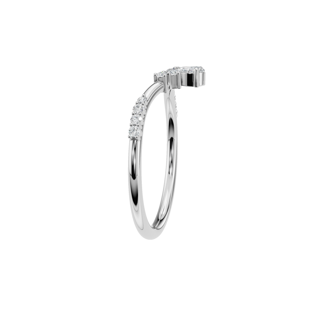 PEAR ROUND WEDDING BAND