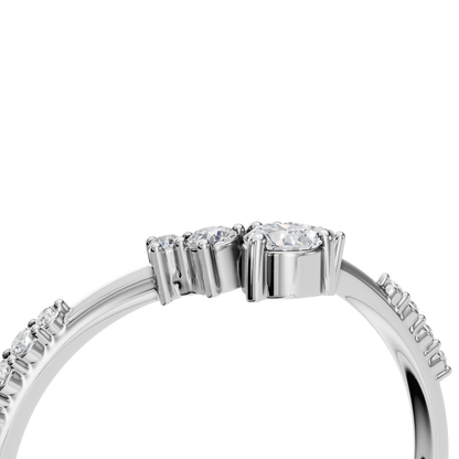 PEAR ROUND WEDDING BAND - M&D Signature Jewels