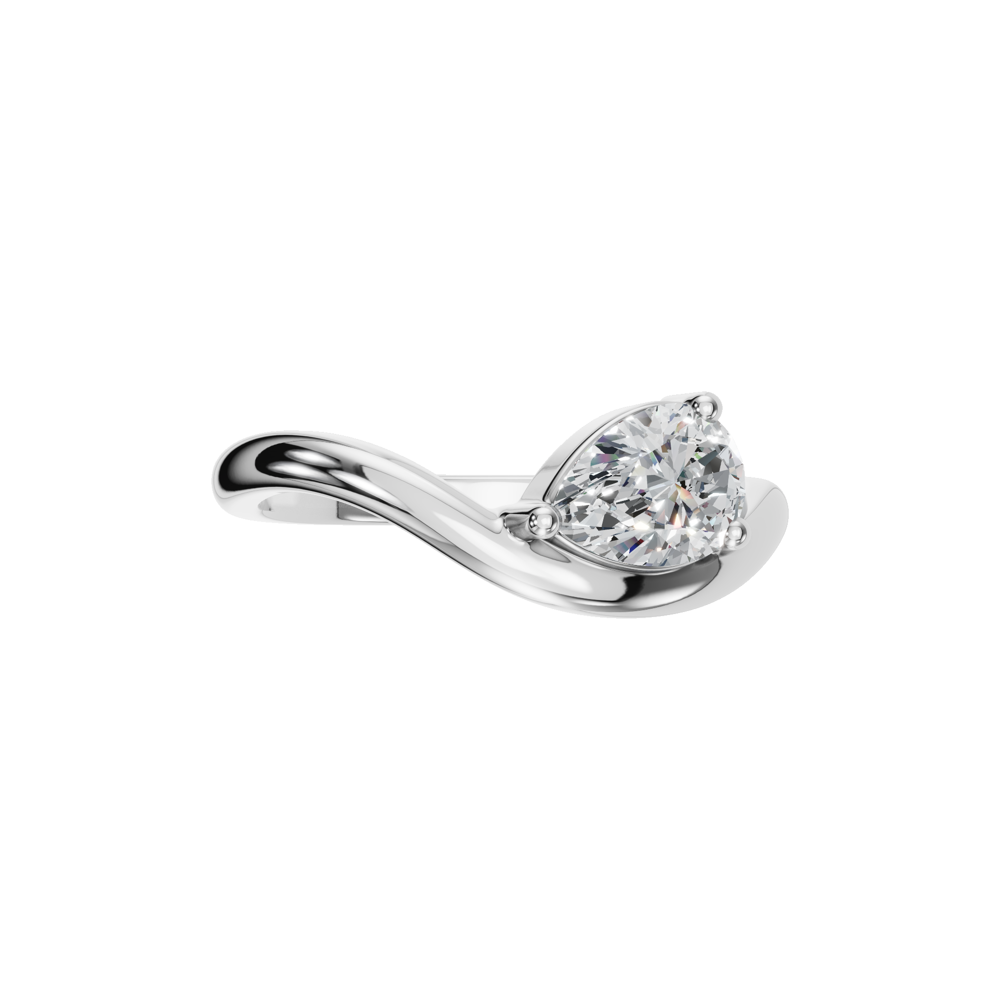 PEAR FANCY SOLITAIRE RING