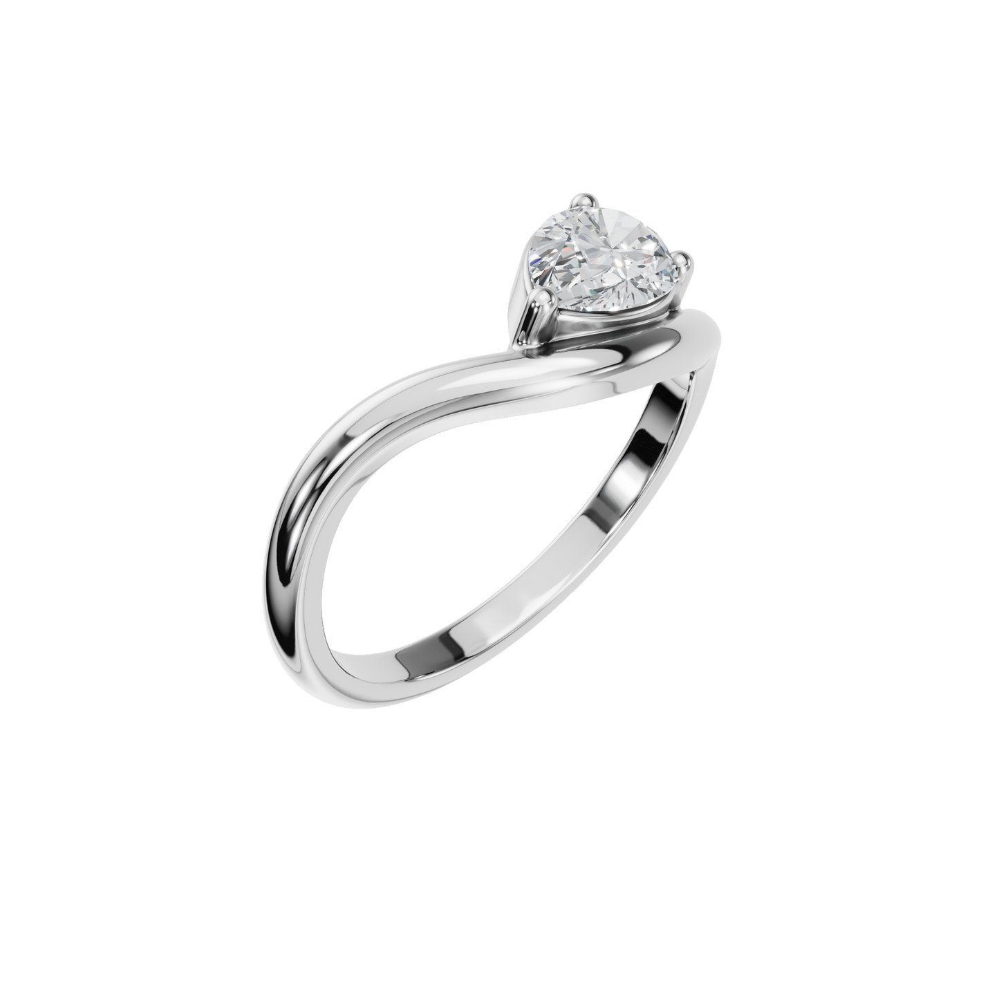 PEAR FANCY SOLITAIRE RING - M&D Signature Jewels