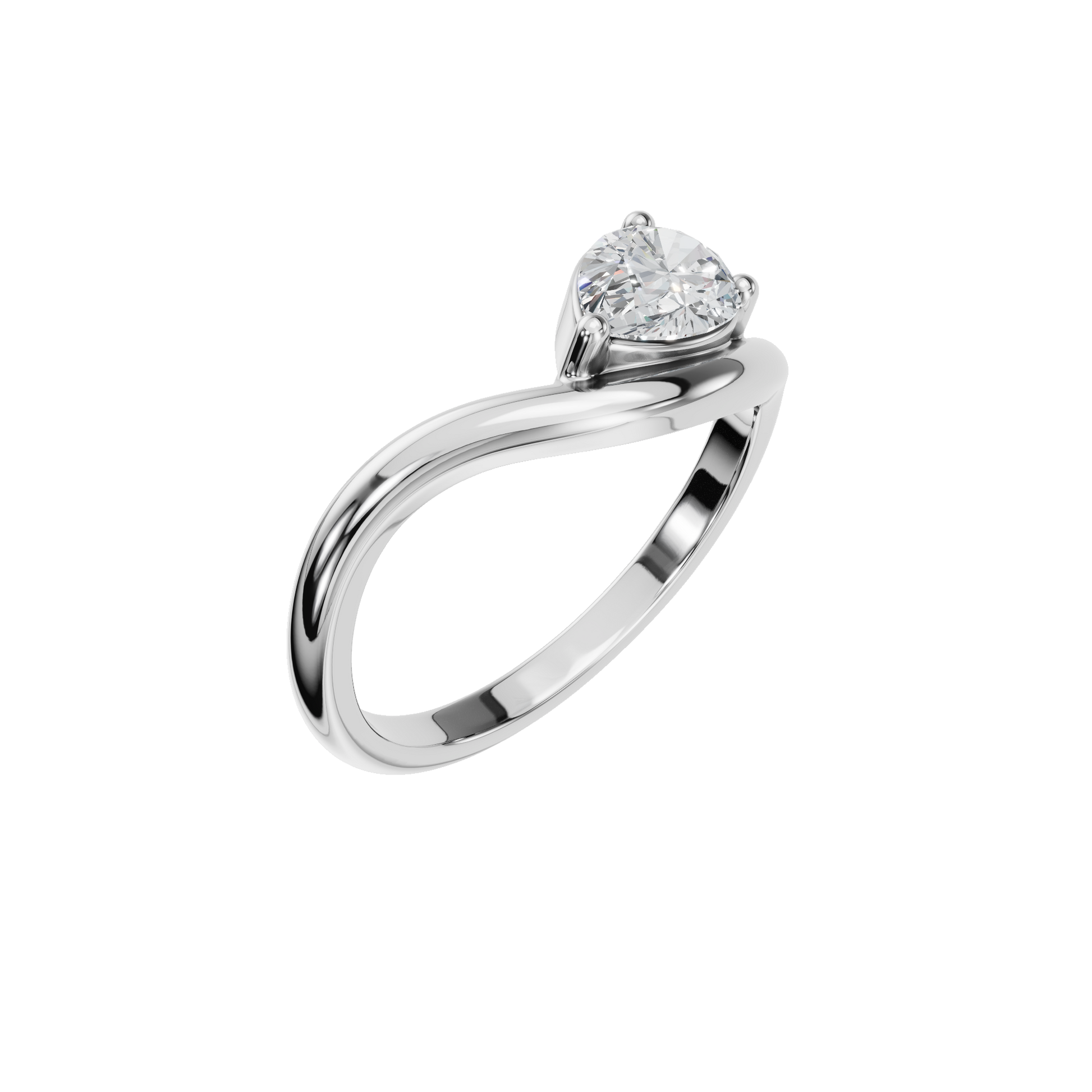 PEAR FANCY SOLITAIRE RING - M&D Signature Jewels